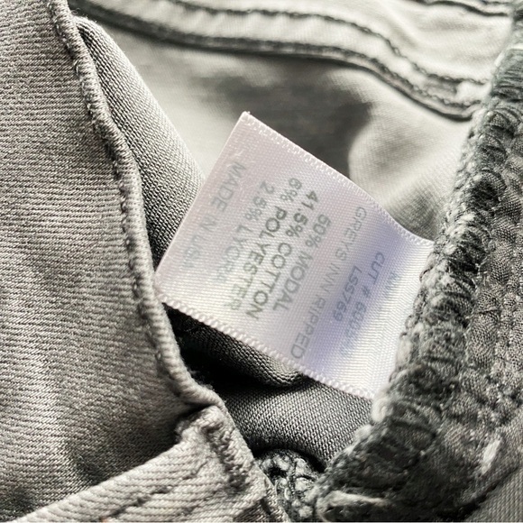 Frame Le Skinny De Jeanne 27 Grey Ripped Distressed Skinny Jeans Stretch - Picture 11 of 11